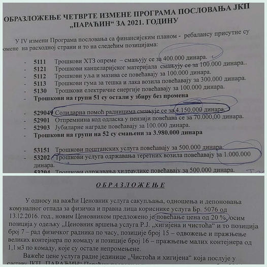 NA SEDNICI SKUPŠTINE 20% POVEĆANJE CENA IZNOŠENJA SMEĆA, A ZA RADOJKU DODATNIH 1.000.000,00 DINARA.